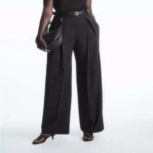 COS pleated wide-leg wool pants